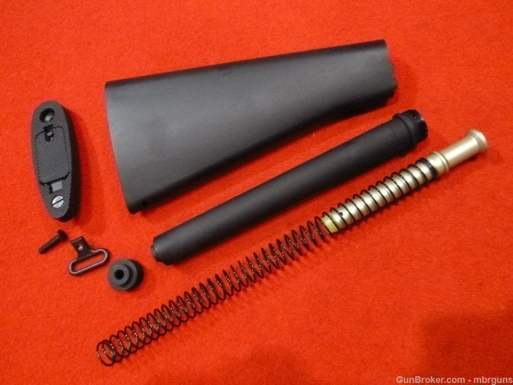 Complete AR 15 A2 Stock Assembly with Buffer, Tube, and Spring-img-0