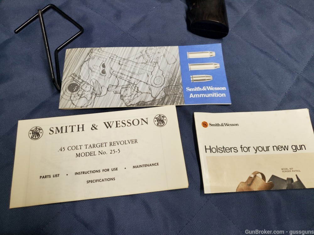 smith and wesson s&w 25-5 45lc 45 long colt presentation box nickel-img-22