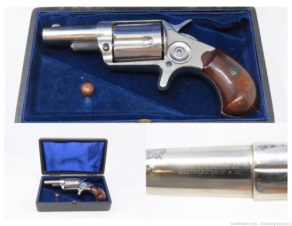 CASED London England Proofed Antique COLT NEW LINE .38 Centerfire Revolver -img-0