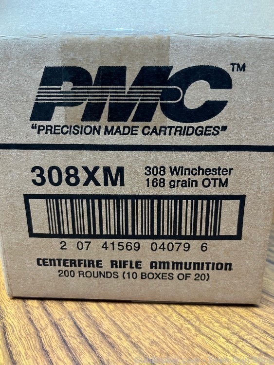 PMC 308 Win Match 168 Grain OTM W/Sierra Bullet 200 Rounds! #308XM-img-0
