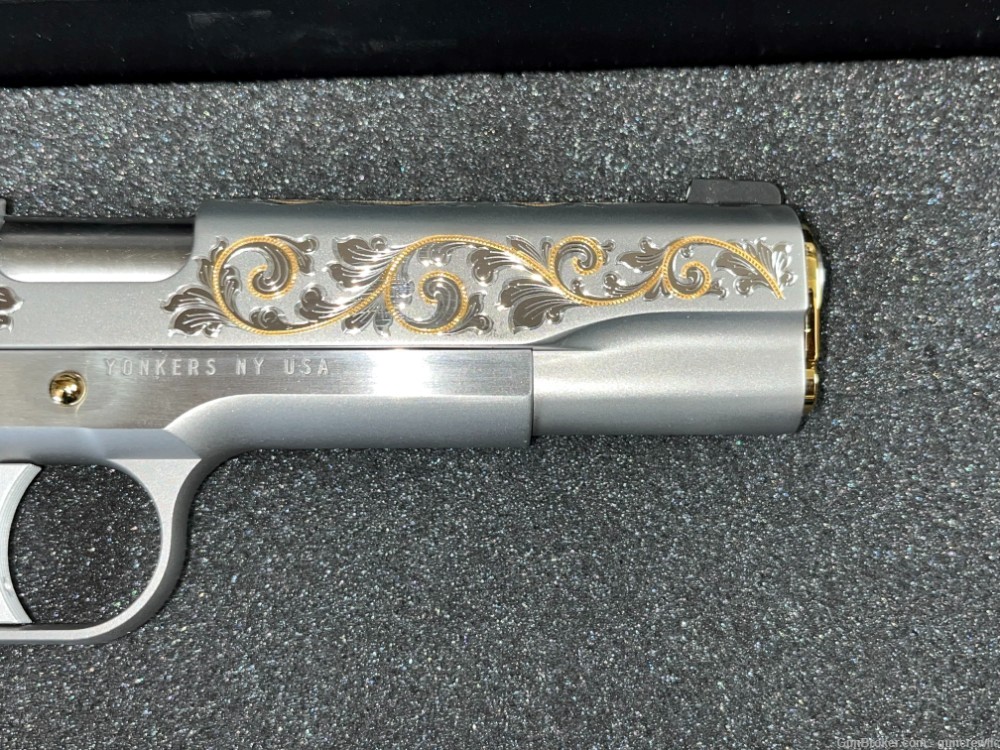 Custom & Collectible CNC Kimber 1911 66 of 200 Silver Deluxe 38 Super 24kt-img-11
