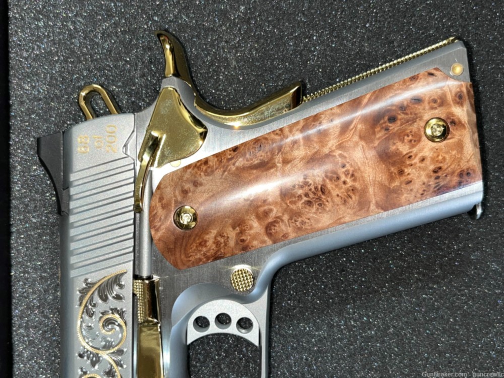 Custom & Collectible CNC Kimber 1911 66 of 200 Silver Deluxe 38 Super 24kt-img-12