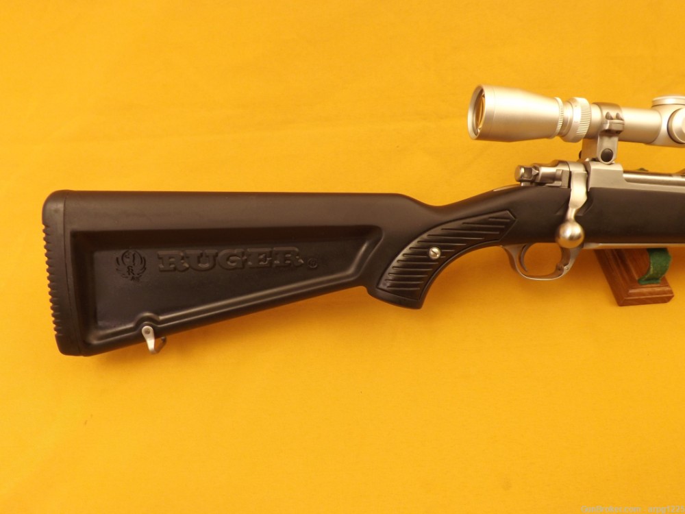 RUGER STAINLESS M77 MARK II .223REM BOLT ACTION RIFLE W/LEUPOLD MFG 1999-img-2