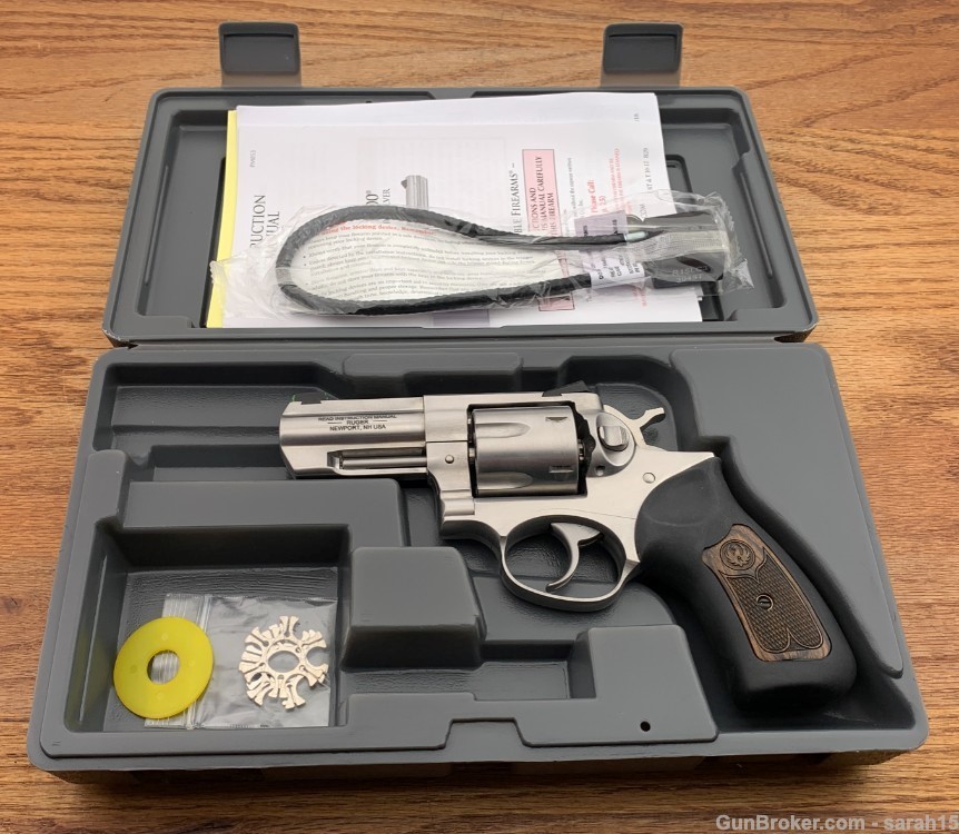 RUGER 3" STAINLESS GP100 ORIGINAL BOX & PAPERS RARE 10MM W/ MOONCLIPS -img-24