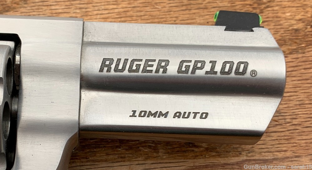 RUGER 3" STAINLESS GP100 ORIGINAL BOX & PAPERS RARE 10MM W/ MOONCLIPS -img-13