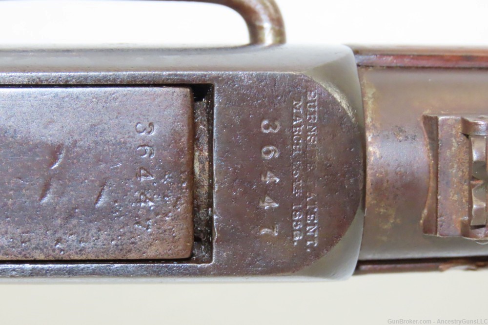CIVIL WAR Antique U.S. BURNSIDE Model 1864 CAVALRY SADDLE RING CARBINE .54v-img-8