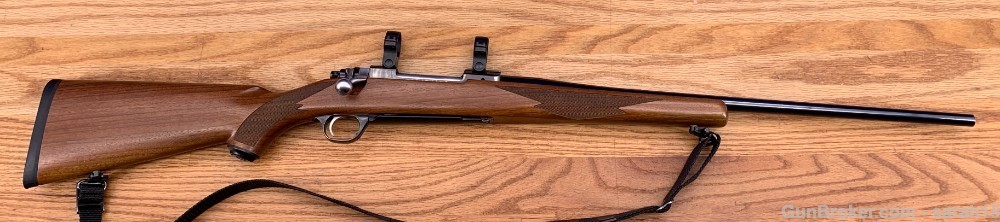 RUGER MODEL M77 BOLT ACTION .270 WIN W/ SCOPE MOUNTS CHECKERED WOOD STOCK-img-11