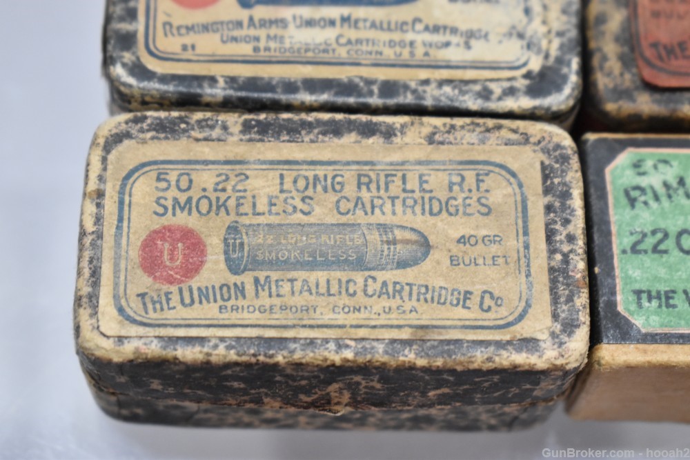 4 Sealed Vintage Boxes 200 Rds Remington UMC & Western 22 Long & LR -img-2