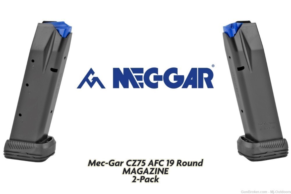 Mec-gar Mag Cz75 9mm 19rd Dps AFC Mecgar Magazine 2 Pack-img-0