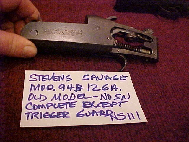 Savage Stevens Model 94B 12 Gage Receiver All Parts Except Trigger Guard-img-0