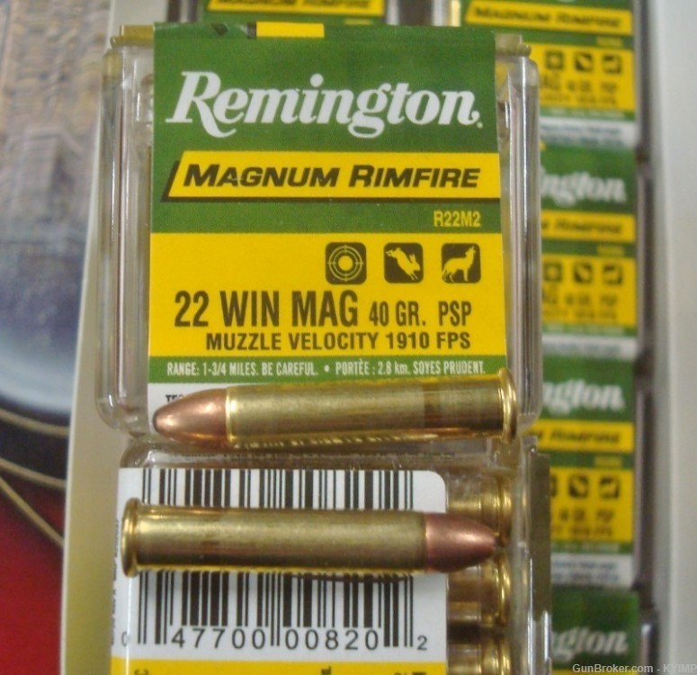 200 REMINGTON 22 Magnum 40 grain PSP Pointed Soft Point New Ammo R22M2-img-5