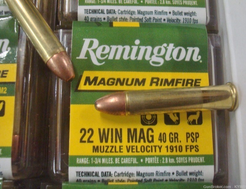 200 REMINGTON 22 Magnum 40 grain PSP Pointed Soft Point New Ammo R22M2-img-3