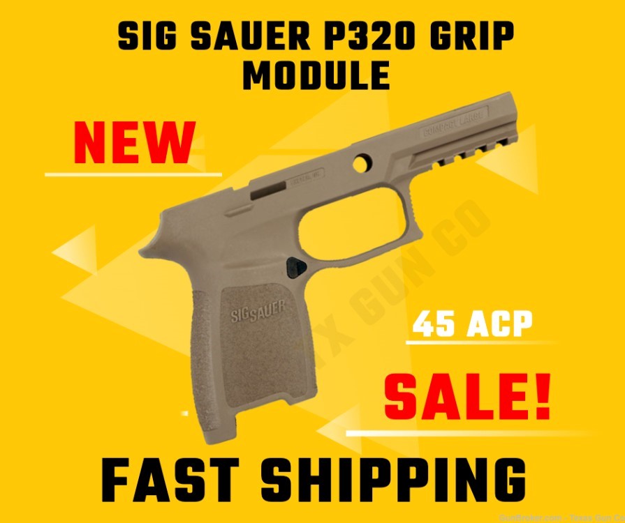 Sig Sauer P320 P250 Grip Module 45 ACP 1st Gen GRIP-MOD-C-45-SM-FDE NEW-img-0