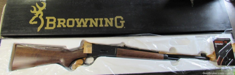 MINT IN BOX Browning Model 71 Carbine .348 Lever Action Rifle s# 50 .01 NR-img-0