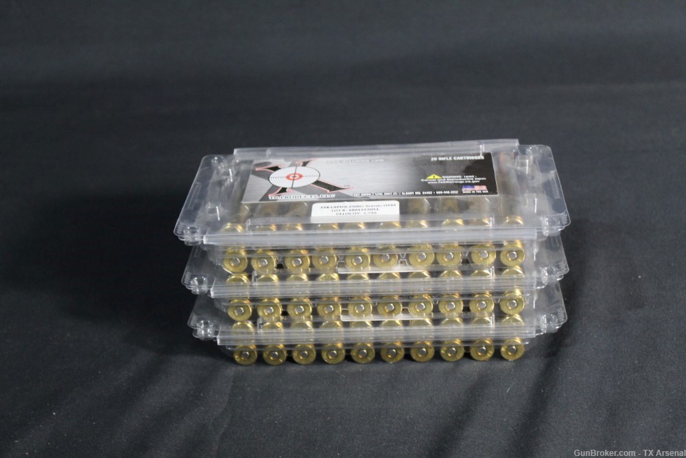 DRT .338 Lapua 250gr Open Tip Match Ammunition 3 BOXES OF 20 Rounds -img-4