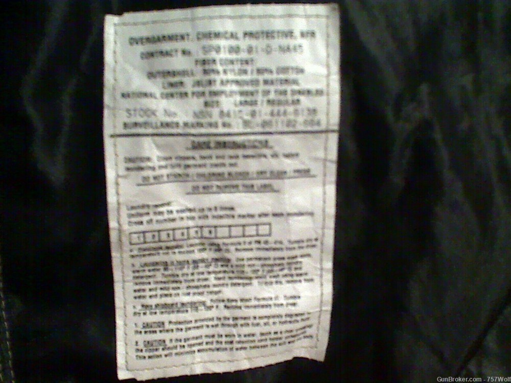 Desert Camo Chemical Protective Outergarment Set LG-Reg Hooded Top, Pants-img-7