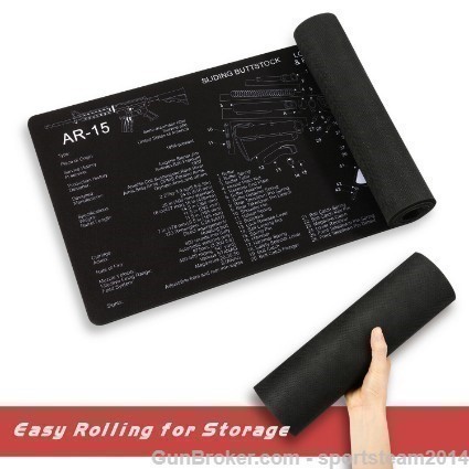 AR15 Rifle Gunsmith Armorers Bench Cleaning Rubber Mat Mouse Pad-img-0