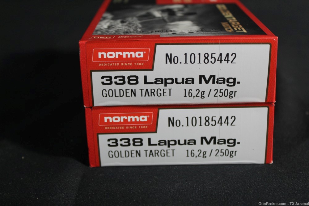 40 Rounds Norma Golden Target .338 Lapua Magnum Ammunition 250 Grain-img-3
