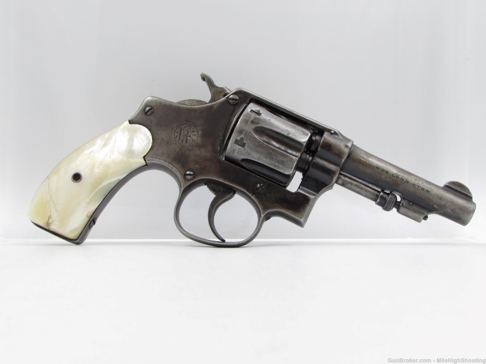 Used: Smith & Wesson .32 Hand Ejector 3.25" .32 Long 6-shot w/ Pearl Grips-img-2