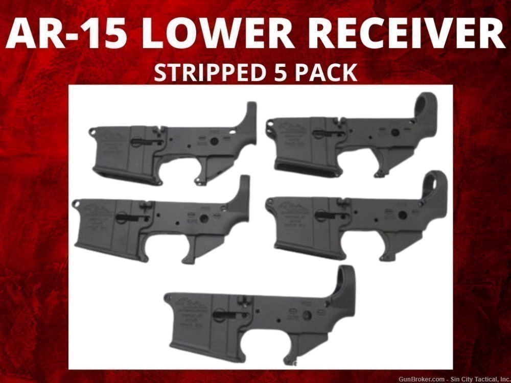 Anderson Manufacturing AR-15 Lower Receiver 5 Pack (STRIPPED) -img-0