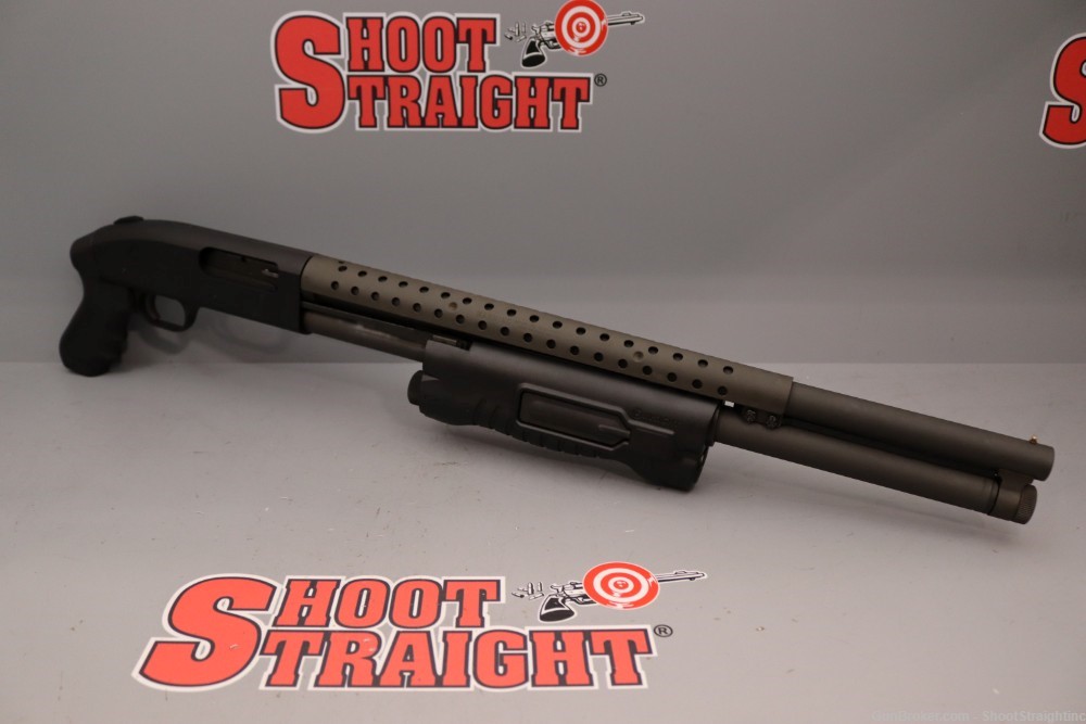 Mossberg 500 12ga w/ Heat Shield & Pistol Grip - 8 Shot -3"  w/ Light-img-37