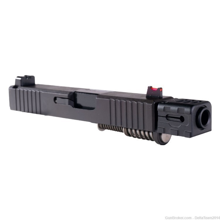 Complete Slide for Glock 26 - Sylvan Arms Compensator - Fiber Optic Sights-img-0