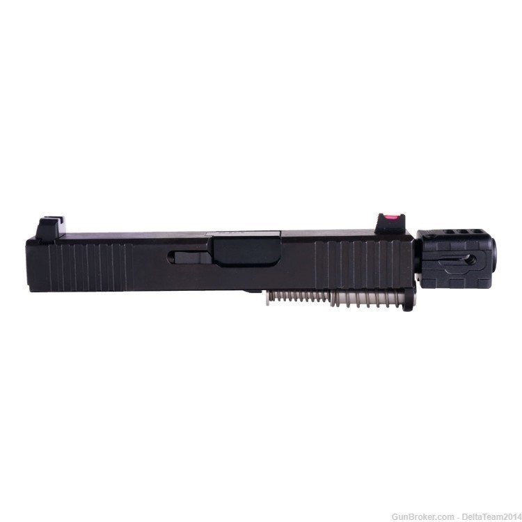 Complete Slide for Glock 26 - Sylvan Arms Compensator - Fiber Optic Sights-img-1