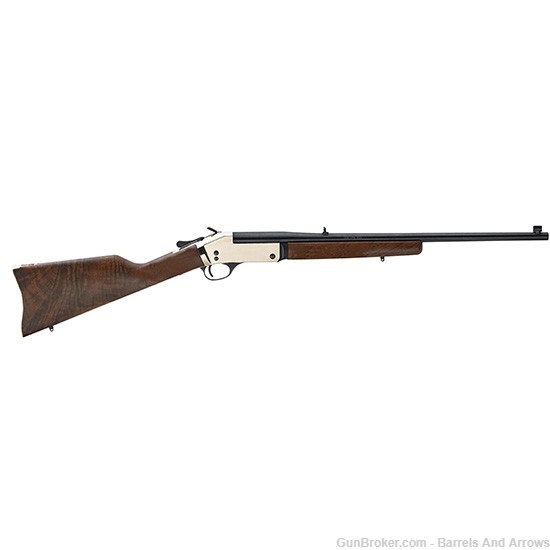 Henry H015B-357 Single Shot Rifle, 357 Mag, 22" Round Bbl, Blued, Brass-img-0