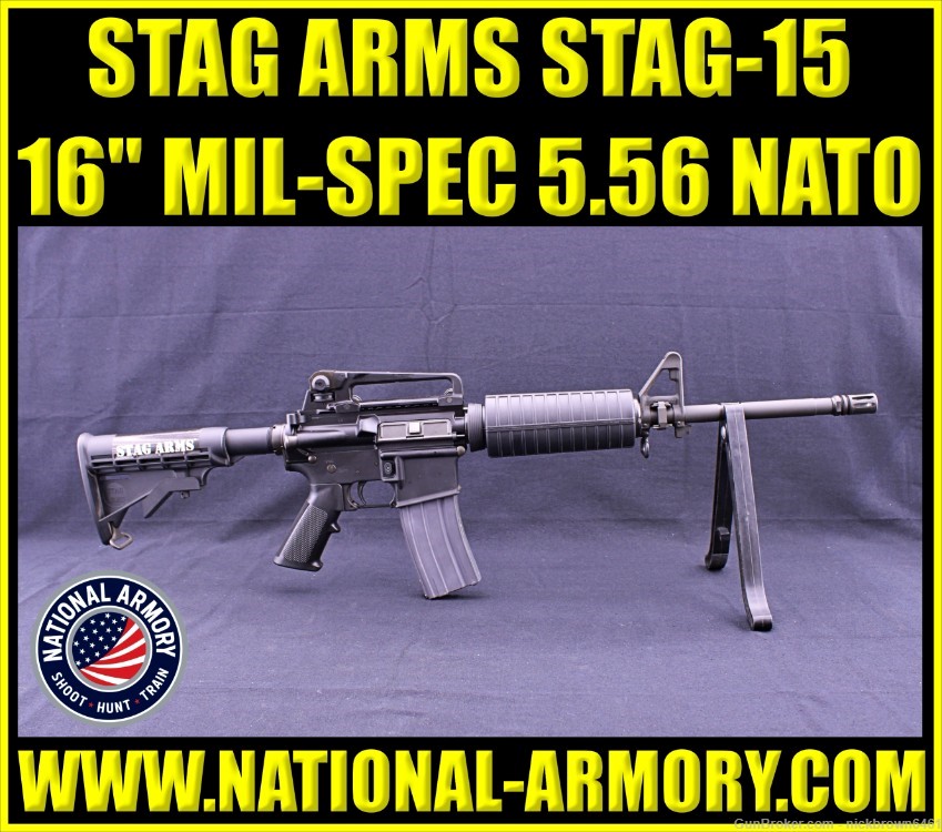 STAG ARMS STAG-15 AR 15 5.56 NATO 16" M4 BARREL CARRY HANDLE MIL-SPEC-img-0