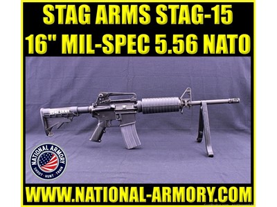 STAG ARMS STAG-15 AR 15 5.56 NATO 16" M4 BARREL CARRY HANDLE MIL-SPEC