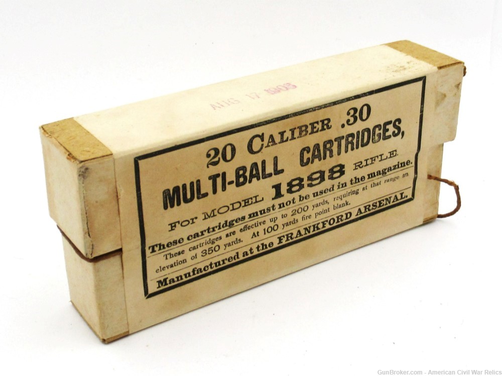 Full and Sealed Box of .30-40 Krag Multi-Ball Cartridges (1903) F.A.-img-4