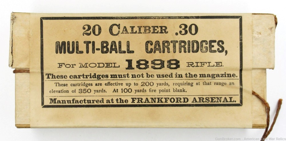 Full and Sealed Box of .30-40 Krag Multi-Ball Cartridges (1903) F.A.-img-0