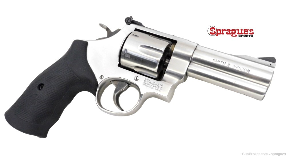 Smith&Wesson 610-3 Stainless Revolver 4" 10MM Box Three Moon Clips-img-1