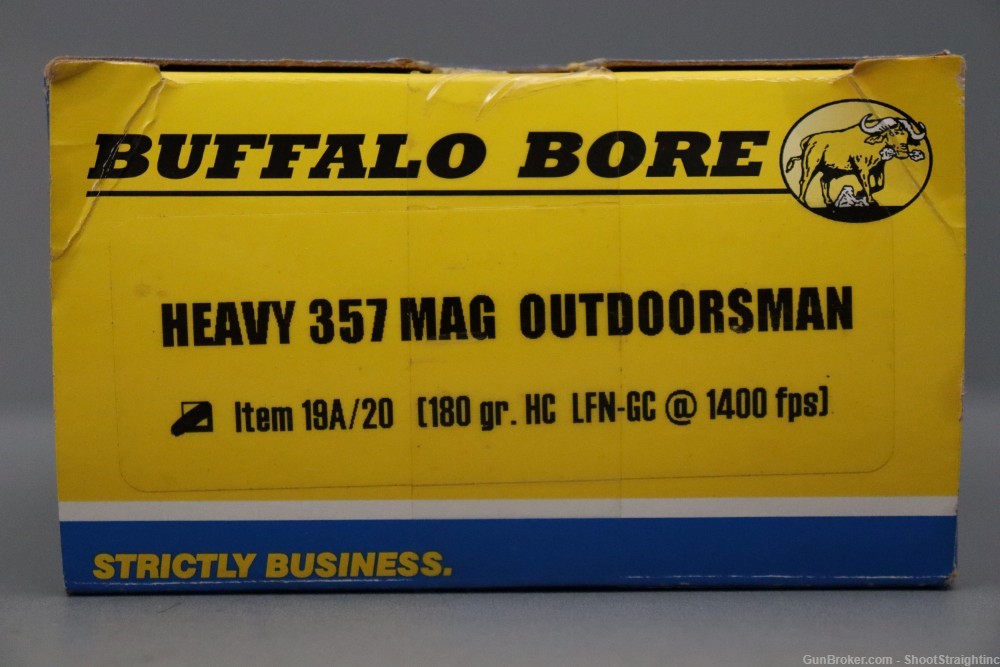 Lot O' Buffalo Bore 357Mag 180gr Lead Cast Flat Nose Ammunition [20rds]-img-1