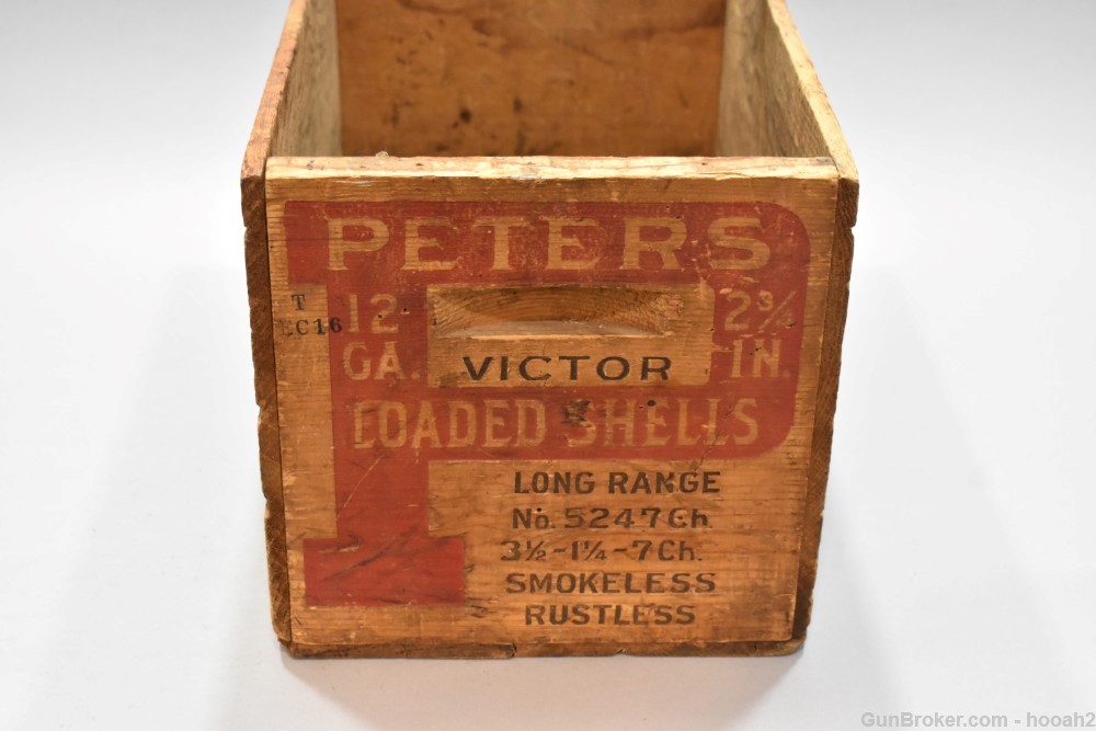 Vintage Peters Cartridge Company Long Range #7 2 3/4" 12 G Wood BOX-img-3