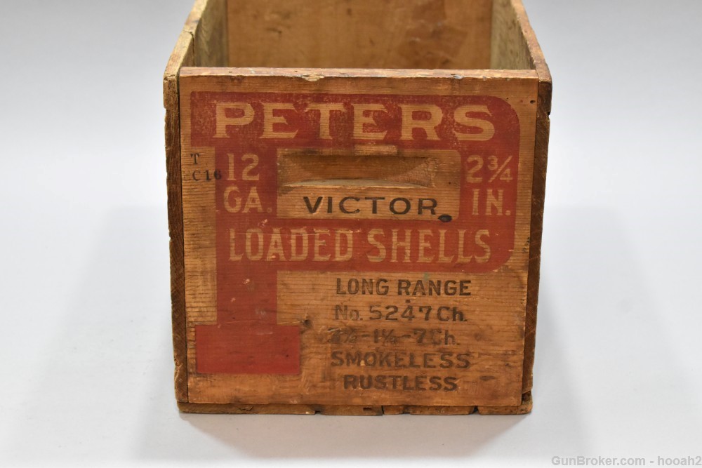 Vintage Peters Cartridge Company Long Range #7 2 3/4" 12 G Wood BOX-img-1