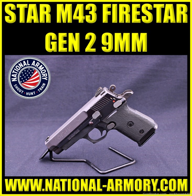 STAR M43 FIRESTAR GEN 2 9MM 3.5" BBL SAO 1911 STYLE COMPACT PISTOL -img-0