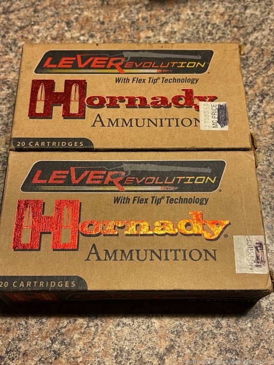 40 rds Hornady lever ammunition 308 Marlin express .308-img-1