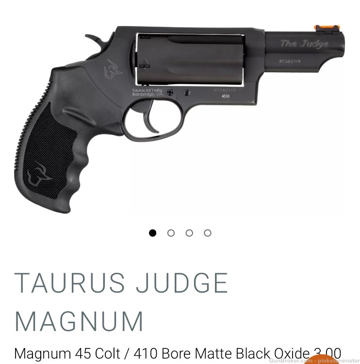 Taurus Judge 3” barrel Black/Blued 45 colt and 410 shotshell-img-3