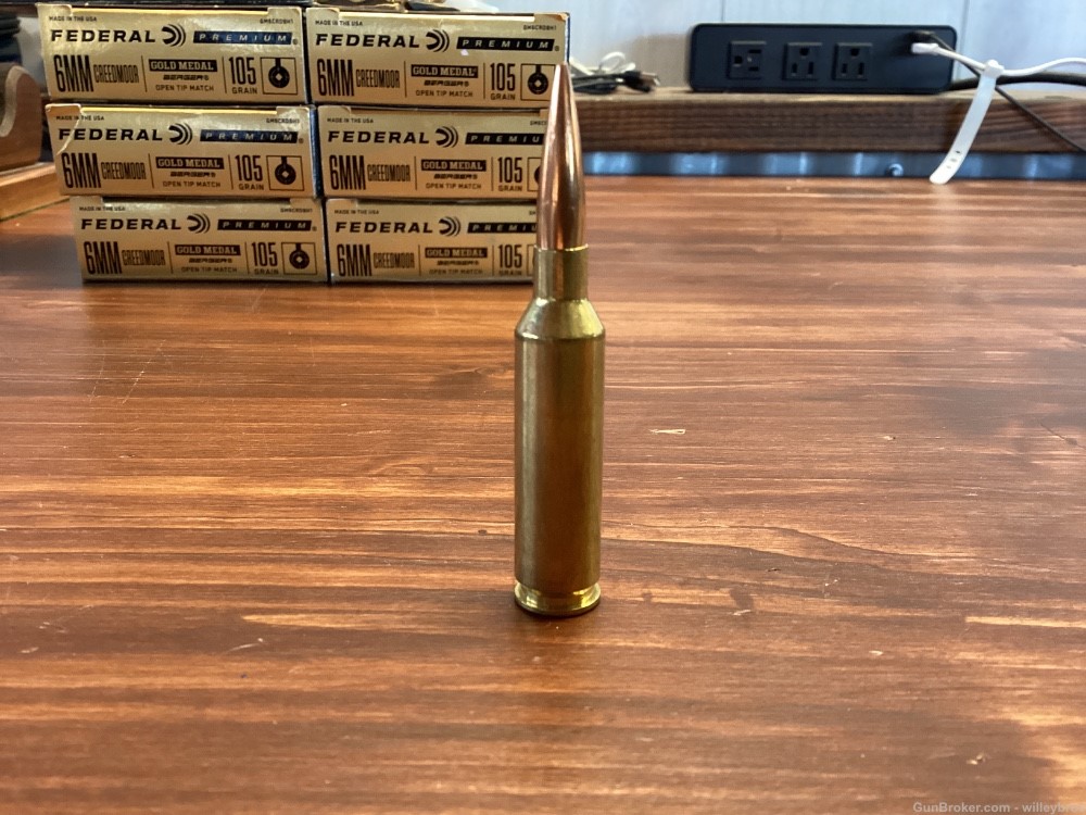 Federal Premium Gold Medal Match 6mm Creedmoor 105 Berger Small Primer-img-1