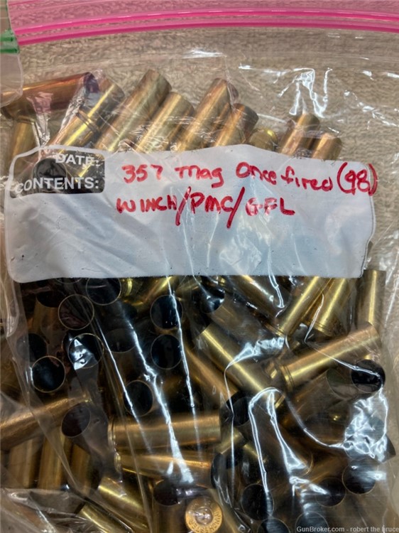 357 Mag & 38 Special Once Fired Brass, Over 170 Pcs. Total-img-1