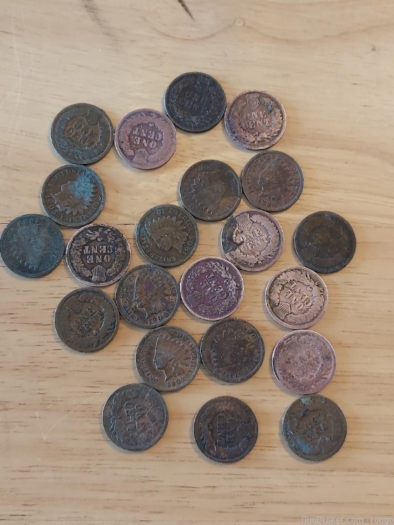 22 average circulated indian  cents  (k1)-img-0