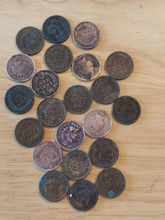 22 average circulated indian  cents  (k1)-img-1