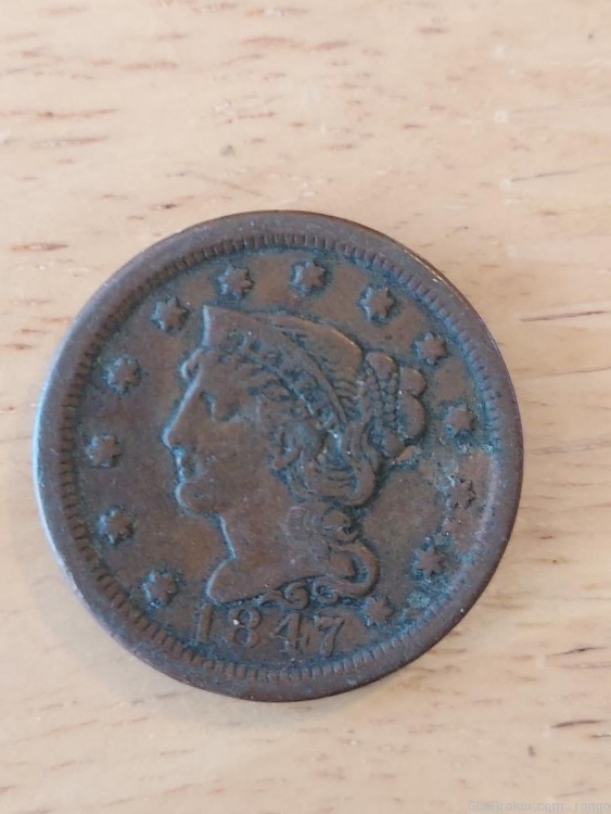 1847 large cent (k1)-img-0