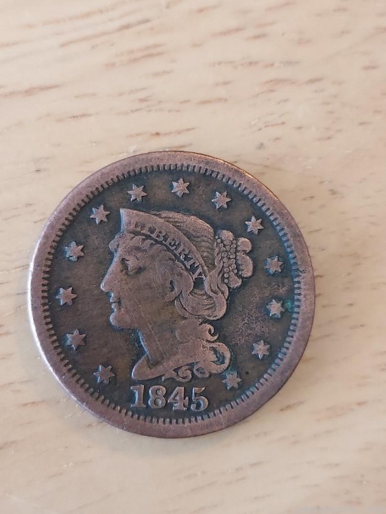 1845 large cent (k1)-img-0