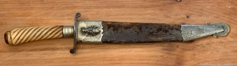 Early Ivory handle Bowie knife. -img-5