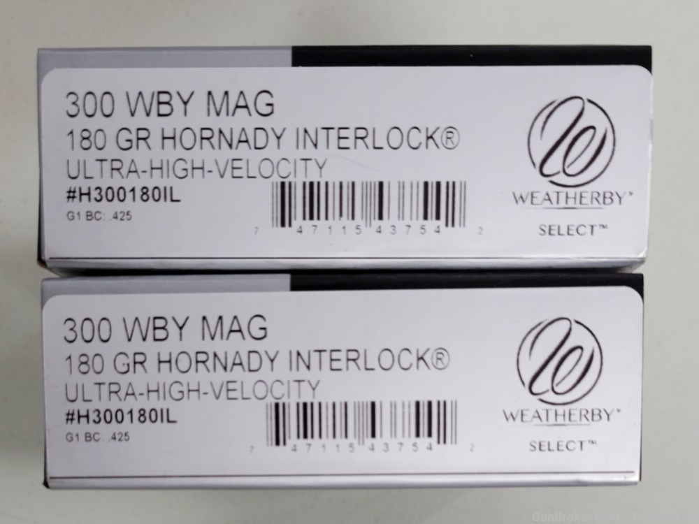 Weatherby Select 300 Weatherby Mag 180gr interlock lot of 40rds -img-0