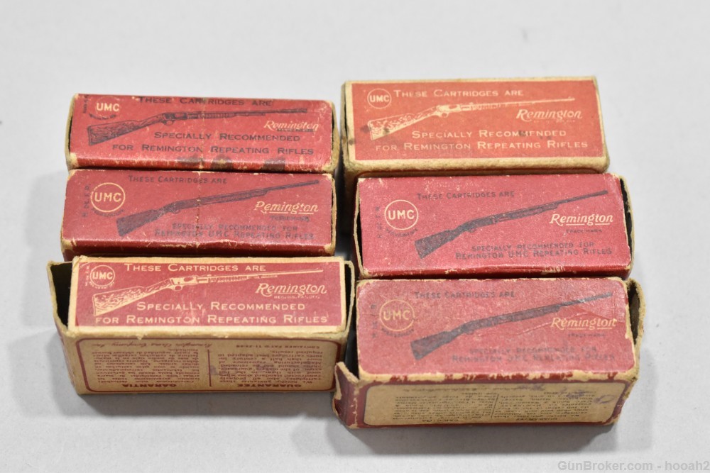 6 Vintage Boxes 247 Rd Remington UMC Lesmok 22 Short & Long ROUGH-img-6