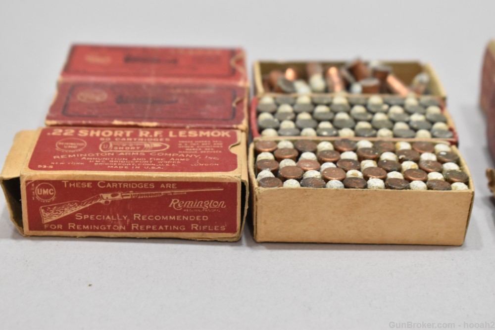 6 Vintage Boxes 247 Rd Remington UMC Lesmok 22 Short & Long ROUGH-img-3