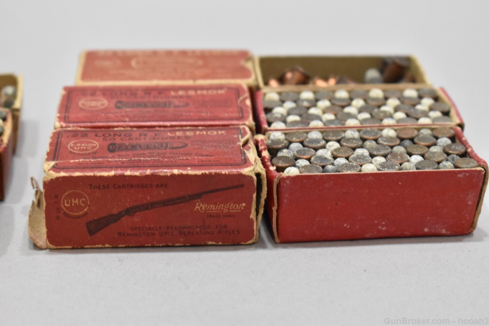 6 Vintage Boxes 247 Rd Remington UMC Lesmok 22 Short & Long ROUGH-img-4